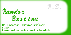 nandor bastian business card